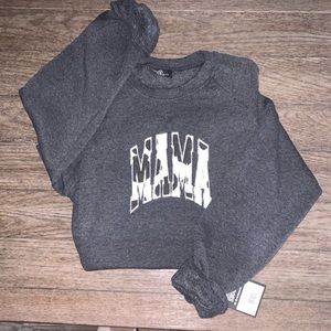 Cow print mama crewneck